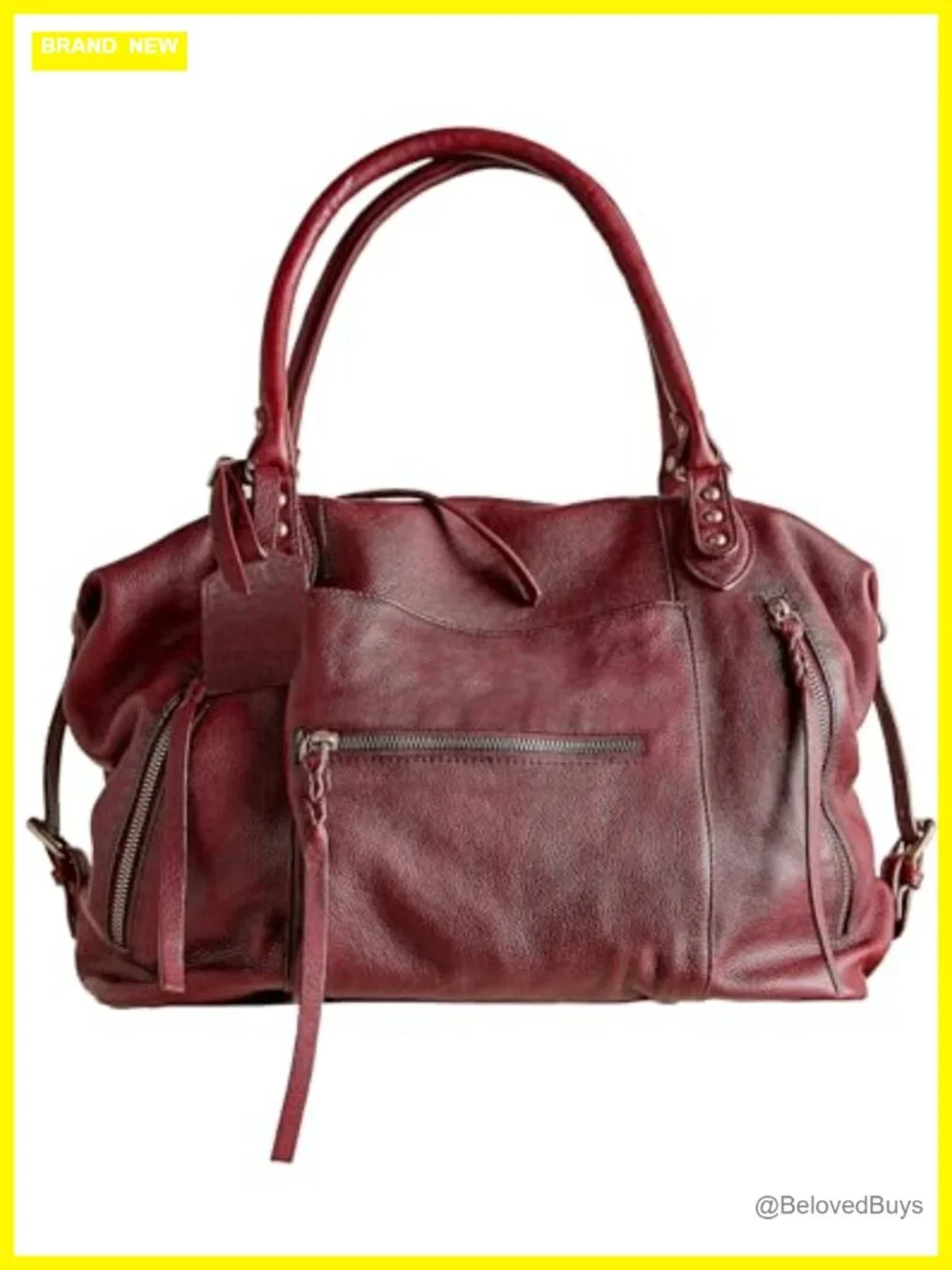 Large Vegan Leather Tote Bag with Zipper Hobo Handbag Adjustable Strap